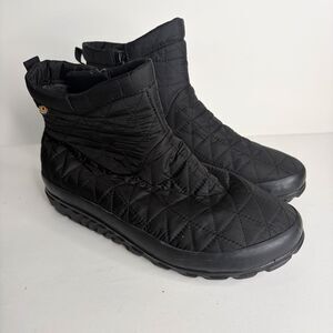 Bogs Snowday II Short Quilted Winter Boots Black Waterproof Traction Womens 9